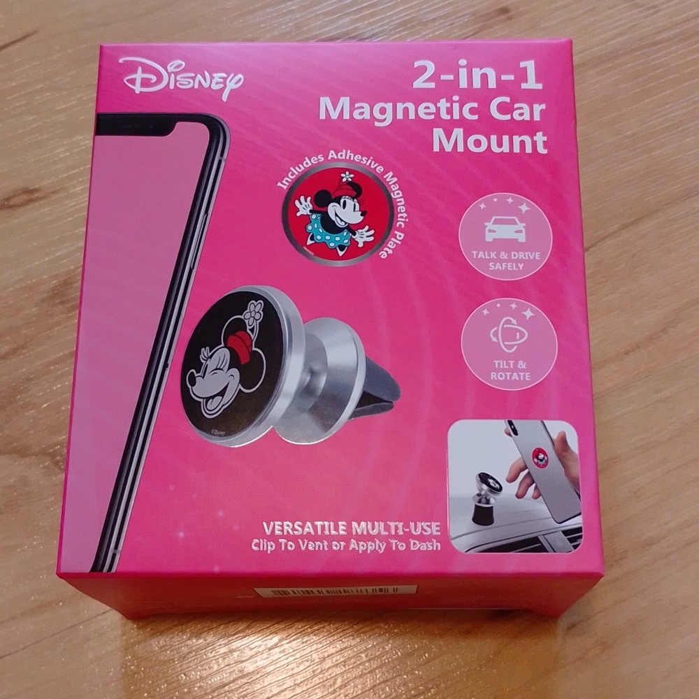 Disney Minnie Mouse Magnetic Car Vent Dash Mount 2-in-1